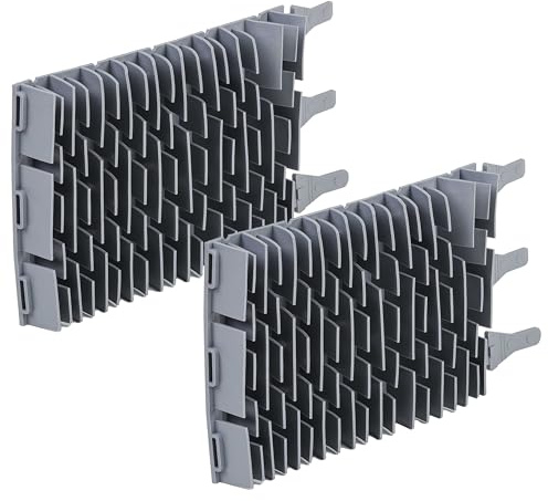 vhbw 2X Bürste kompatibel mit Zodiac GT2120, OT 2100, GT3220, OT2130, OT2190 Poolroboter, Poolsauger - Aus Gummi, 23,9 x 13 x 3,3 cm