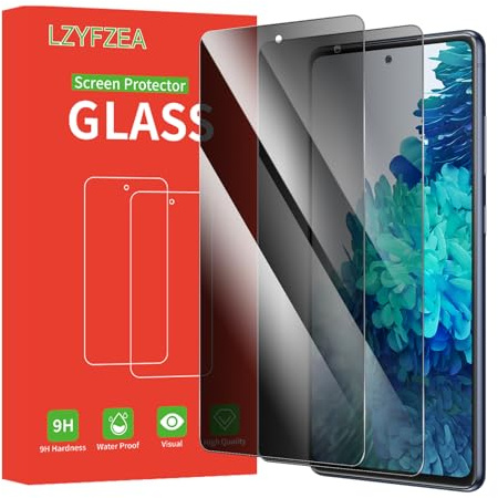 LZYFZEA Lot de 2, Verre Trempé Anti-Espion pour Samsung Galaxy S20 FE 5G, Coque Compatible, Dureté Ultra-Résistante 9H,Film Protection, Sans Bulles