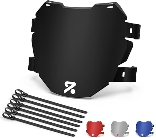 AEYINO Ebike Number Plate Front Dirt Bike License Plate for Surron MTB | Heavy-Duty Fork Shield Weatherproof Cable Shell, Reusable Zip Ties to Hide Cables for Tool-Free Fast Off-Road Setup