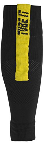 Uhlsport Herren Tube It Sleeve Socken, schwarz/limonengelb, 41-44