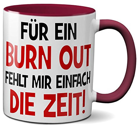 PAPAYANA - 1024 - Burn-Out - Beidseitig Bedruckte Tasse 325ml 11oz - Große Farbauswahl - Marone