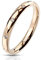 Bungsa Damenring mit 10 Kristallen aus 316L Edelstahl 3 mm (rosegold, 62 (19.7))