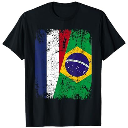 BRESIL FRANCE DRAPEAU DE L'AMITIÉ | BRESIL T-Shirt