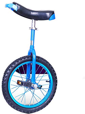 QWEASDF Einrad, 16 , 18, 20 Erwachsenentrainer Einrad höhenverstellbar Skidproof Butyl Mountain Reifen Balance Radfahren Heimtrainer Fahrrad,Blau,20