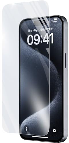 cellularline - Impact Glass - iPhone 15/15 Pro - Cristal Templado Fino, Resistente y Super Sensible