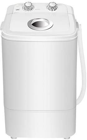 AMAZOM capacità 7,2 kg Lavatrice per Scarpe Lavatrice Elettrica Mini Portatile Compatto Lavascarpe A Spazzola Asciugatrice Rotante con Cestello di Scarico,Bianca