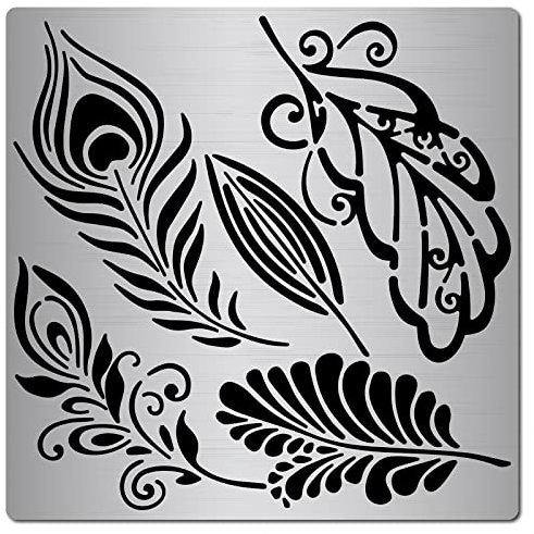 GORGECRAFT 6.3-Zoll-Metall-Feder-Schablone, Dekorative Mandala-Schablonen, Edelstahl, Wandmalerei, Wiederverwendbare Vorlagen, Tagebuch-Werkzeug Zum Malen, Holzverbrennung, Brandmalerei Und Gravur