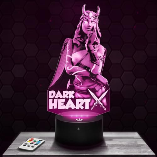 Nachttischlampe - Touch-Nachtlicht Videospiel Dark H. 3D-LED-Lampe Illusion, Geschenkidee Weihnachten Geburtstag Junge und Mädchen Nachttischlampe Kinder- oder Erwachsenenzimmer