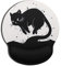 AOKSUNOVA Tapis de Souris Ergonomique avec Coussin en Gel - Motif Chat - avec Repose-Mains