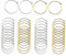 200 Stück 25mm Glas Markierung Trinkgläser Legierung Weinglas Charms Ringe Anhänger Glasmarkierer für Getränke, Glasflasche, Dekoration, Marker, Etiketten, DIY Handwerk, Gold/Silber