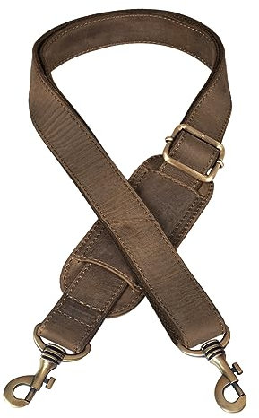 STILORD 'Elli' Wechselgurt Leder mit Schulterpolster Schultergurt für Taschen Trageriemen Handtaschengurt für Umhängetasche Vintage Taschengurt mit Karabiner Taschen-Gurt, Farbe:Colorado - braun