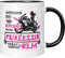 TassenTicker - Motorrad Tasse - Geschenke für Frauen Freundin Frau - Motorradfahrerin - Geschenkidee - Kaffeetasse - lustig - Bikerin - Becher (Schwarz)