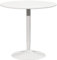 HOMCOM Mesa de Comedor Redonda Mesa de Cocina Moderna Ø70x75 cm para 2 Personas con Base de Acero y Almohadillas Antideslizantes para Salón Blanco