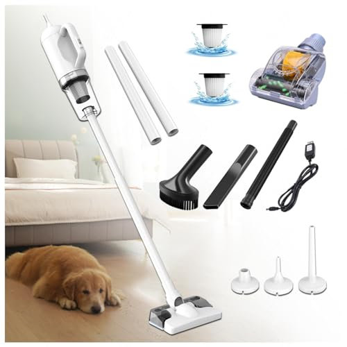 MeLtor Aspira E Lava Pavimenti Casa 5 in 1 Portatile, 200ml Serbatoio Dell’acuqa, Scopa Elettrica Che Aspira E Lava per Pulizia Domestica/Capelli/Polvere/Lavapavimenti