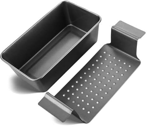 Hensych 25 cm Cast Iron Pot Bread Baking Loaf Mould, Cast Iron Bread Baking Accessories, Bread Mould, Non-Stick Grill Mould for Hanging with Drip Tray, Grill Tray, Baking Bread, Bread Mould (Black)