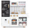 COSTWAY Kids Wooden Kitchen, Large Pretend Play Kitchen with Lights & Sounds, Blackboard, Realistic Oven, Sink, Utensils, Children Cooking Role Playset for Boys Girls