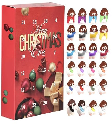 Adventskalender Kinder Jesus, Sammelfiguren Festliche Adventskalender, 2024 Countdown bis Weihnachtskalender für Erwachsene und Kinder, 24X Jesus Jesus Lustiges Spielzeug