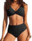 AI'MAGE Bikini Damen Set Sexy Oberteil und Höschen High Waist Bademode Bauchweg Schwarz XL