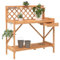 ShGaxin Banc pour pots de fleurs avec treillis en bois massif de sapin marron, banc extérieur, banc de terrasse, banc de jardin extérieur, meubles de jardin - 368429