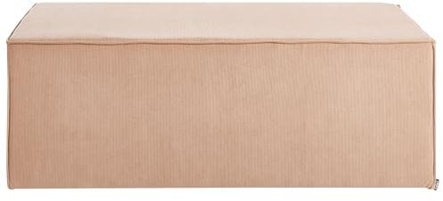 Pouf Cord beige rechteckig modernes Design Polsterbank Bettbank Bayard