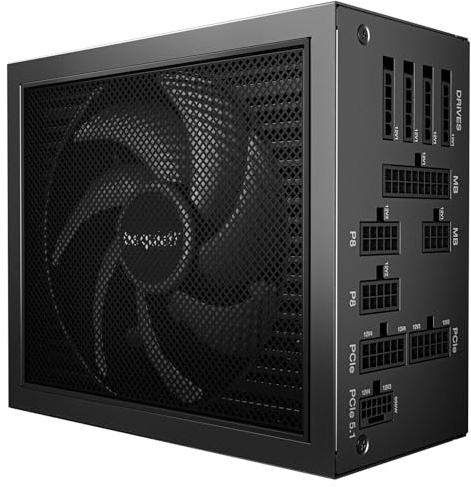 be quiet! Dark Power 14 1000W Power Supply, ATX 3.1, PCIe 5.1, 80+ Titanium | Semi-Passive Cooling, Native 12V-2x6 Cable, Silent Wings Fan, Japanese 105°C Capacitors, Full Bridge LLC PSU, Overclocking