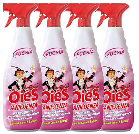 OièS Saniessenza Detergente Profumato 750 ml - Fucsia (4 Unità)