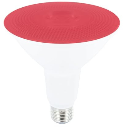 Integral PAR38 Red LED Bulb 15w E27 Spotlight for Coloured Outdoor Garden Lighting Spike IP65 Rated