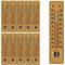 DEUBA® 10x Garten Thermometer mit Celsius Fahrenheit Skala Haushalt Analog Außenthermometer Aufhängung Wetterstation Holz