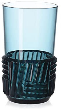 Kartell Trama Bicchiere Long Drink, Azzurro, Set da 4, 4 unità