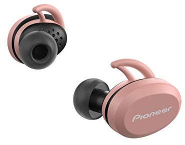 Pioneer E8TW-P Truly - Auriculares Inalámbricos (Bluetooth, In-Ear, Deportes, 3 h de Tiempo de Reproducción por Carga), Color Rosa/Amarillo, Talla Única