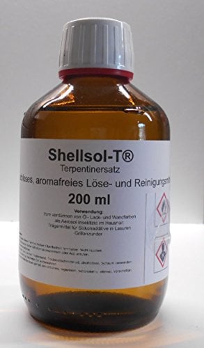 200 ml Shellsol-T®, trementina, solvente inodore e senza aroma e detergente per pennelli