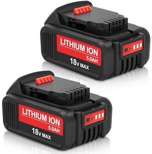 2X 5000mAh Replacement for dewalt battery 18V for dewalt battery DCB184 DCB180 DCB181 DCB182 DCB200 DCB201 DCB204 with LED Indicator