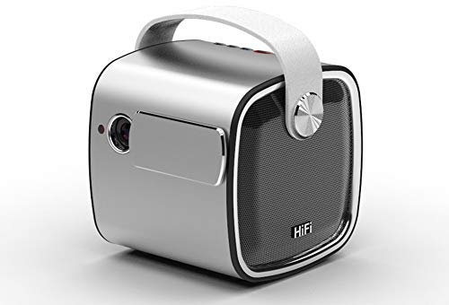 MU Mini Projecteur Maison Petit Home Cinéma Portable Mural Mini-Projection De Téléphone Mobile Montre Mur Cast Film Machine Hd 4K Micro 3D,argent,Taille unique
