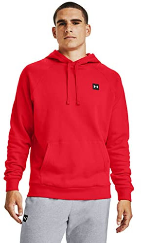 Under Armour Hommes Cotton Rival Blend Raglan Molleton à Capuchon - Rouge - XXL