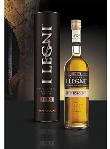 GRAPPA BEPI TOSOLINI DAS HOLZ BARRIQUE RESERVE 2008 CL.50 MIT KOFFER