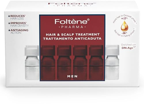 Foltene Pharma Hair and Sculp Treatment for Men | Für Männer, stärkt und reduziert Ausdünnung, fortschrittliche Pflege für gesündere dickere Strähnen