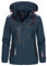 Geographical Norway REINE LADY - Veste Softshell Femme Impermeable - Jacket À Capuche Outdoor - Blouson Coupe Vent Resistant Hiver - Activites En Exterieur Randonnée (Marine L) Taille 3