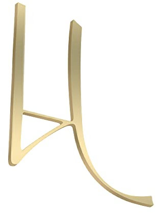 TentHome 3D Hausnummer Messing Buchstabe Selbstklebende A-Z Kennzeichnung Türnummer Adressnummer DIY Dekoration für Briefkasten Schilder Tür Gartentor Geschäft Gold (H)