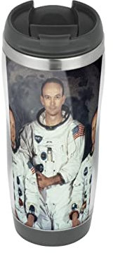 Apollo-11 Crew Neil Armstrong, Michael Collins, Edwin (Buzz) Aldrin - Reisebecher, Thermo-Isolierbecher für heiße und kalte Getränke
