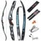 SHARROW Bogenschießen Takedown Recurve Bogen ILF Wurfarme und Riser 66/68/70 Zoll Erwachsene Wettbewerb Bogen Recurvebogen Sportbogen Jagdbogen (68/44lbs, Karbon)