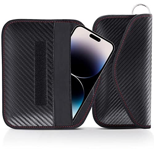 lanpard Keyless Go Schutz Autoschlüssel Faraday Bag 2X Groß Autoschlüssel Schutz Keyless RFID Funk Schlüssel Blocker Tasche Hülle