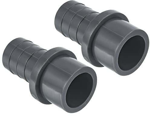 PATIKIL UPVC Réducteur Tuyau Raccord 32mm OD 25mm Barbelé, 2 Paquet Droit Accouplement Adaptateur Connecteur, Gris