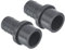 PATIKIL UPVC Réducteur Tuyau Raccord 32mm OD 25mm Barbelé, 2 Paquet Droit Accouplement Adaptateur Connecteur, Gris