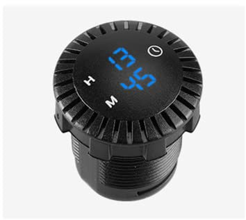 BeisDirect Auto LED Uhr Touch Uhr 12V / 24V Wasserdichte Auto Digital Uhr 24h Stunden Touch Digital Uhr LED Display Panel Elektronische Uhr für Auto Boot Motorrad, 51x36mm (Blau)