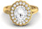 MOONEYE 10 x 8 mm ovale Form Moissanite Diamond Solitaire-Verlobung Geburtsstein-Versprechensring aus 925er Sterlingsilber (Gold-Vermeil, 66)