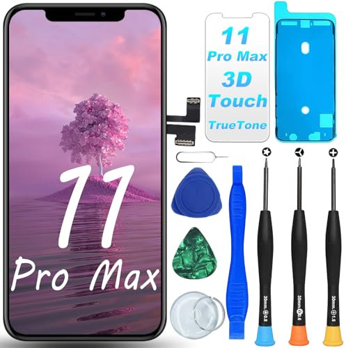 DIGI4U for iPhone 11 Pro Max Screen Replacement 3D Touch TrueTone Retina LCD, with Repair Tool Kit for iPhone 11 Pro Max Display Digitizer Assembly(A2218, A2161, A2220)
