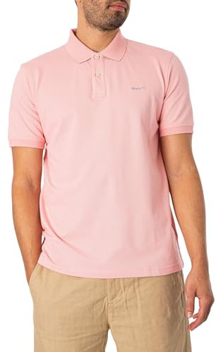 Gant Herren REG Contrast Pique SS Rugger, BUBBELGUM PINK, M