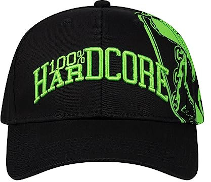 100% Hardcore Herren Unisex Strapback Cap Kappe United We Stand, Schwarz/Neon Green