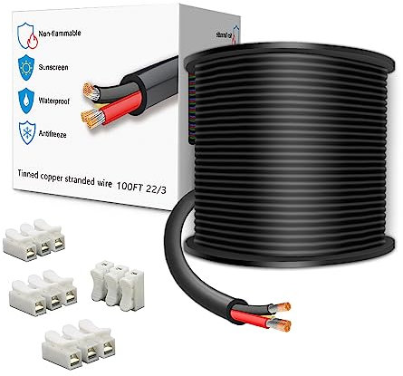LEADTOPS 30.48M 22 Calibro 22/3 3 Cavo Elettrico a 3 PIN 2x0,3mm² per Luce a LED, Automobile, Equazione Della Barca