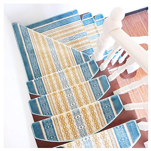 Teppich-Treppenstufen, Treppenteppich, 1 Stück, Teppich-Treppenstufenmatte, rutschfestes Treppenkissen, Innen-Treppenschutz, Stufenmatten mit einfachem Muster für Bodentreppen (Farbe: D, Größe: 75 x